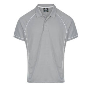 Mindarie SC Mens Endeavour Polo (Silver/White) - STAFF
