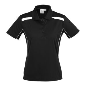 Woodvale SC Ladies Polo (Black/White) - STAFF