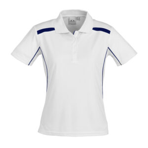 Woodvale SC Ladies Polo (White/Navy) - STAFF