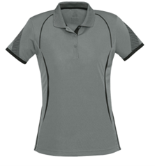 Mindarie SC Ladies Razor Short Sleeve Polo (Ash/Black) - STAFF